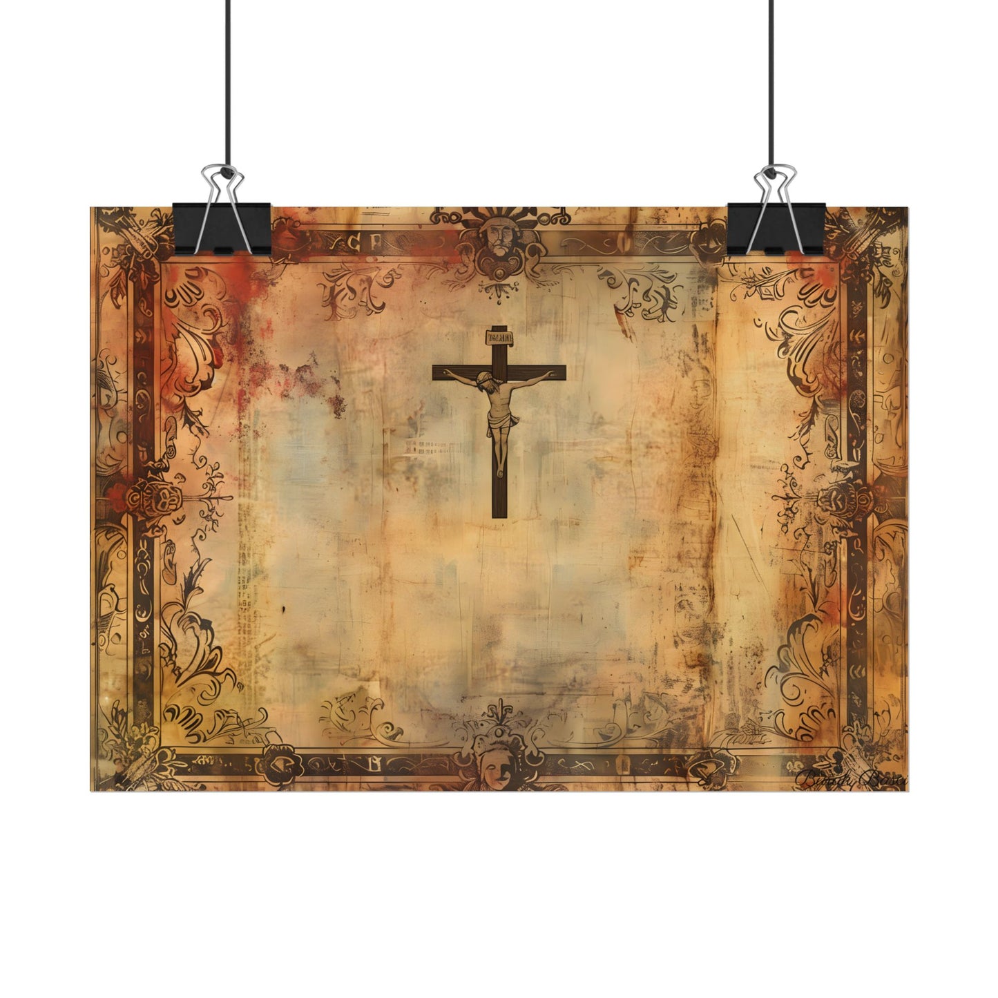 Vintage Biblical Art Print: A Historical Scene - Poster