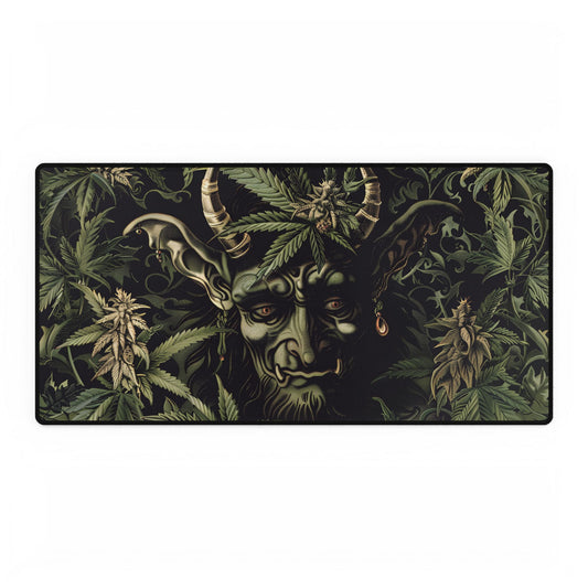 Victorian Devil: Antique Illustration Artwork - Desk Mat