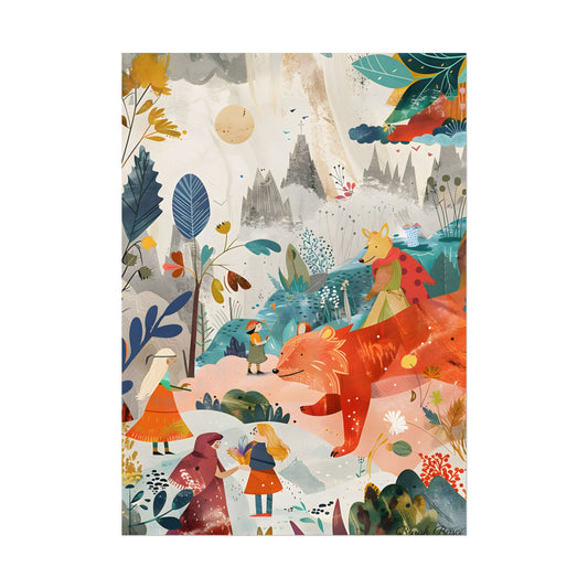 Vibrant Whimsy: Colorful Illustrations Featuring Belo - Poster