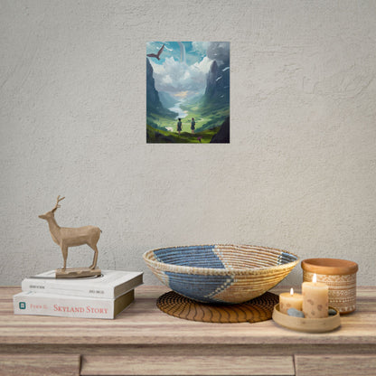 Tranquil Meadow Figures: Realistic Painting of People - Poster