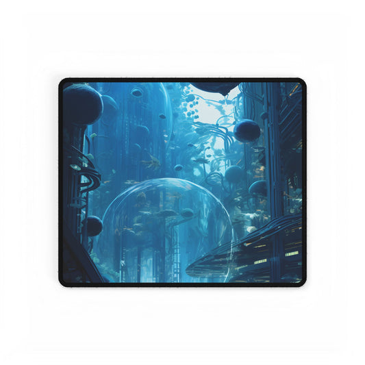 Underwater City of the Future: Sustainable Living in Harmony with Nature - Desk Mat
