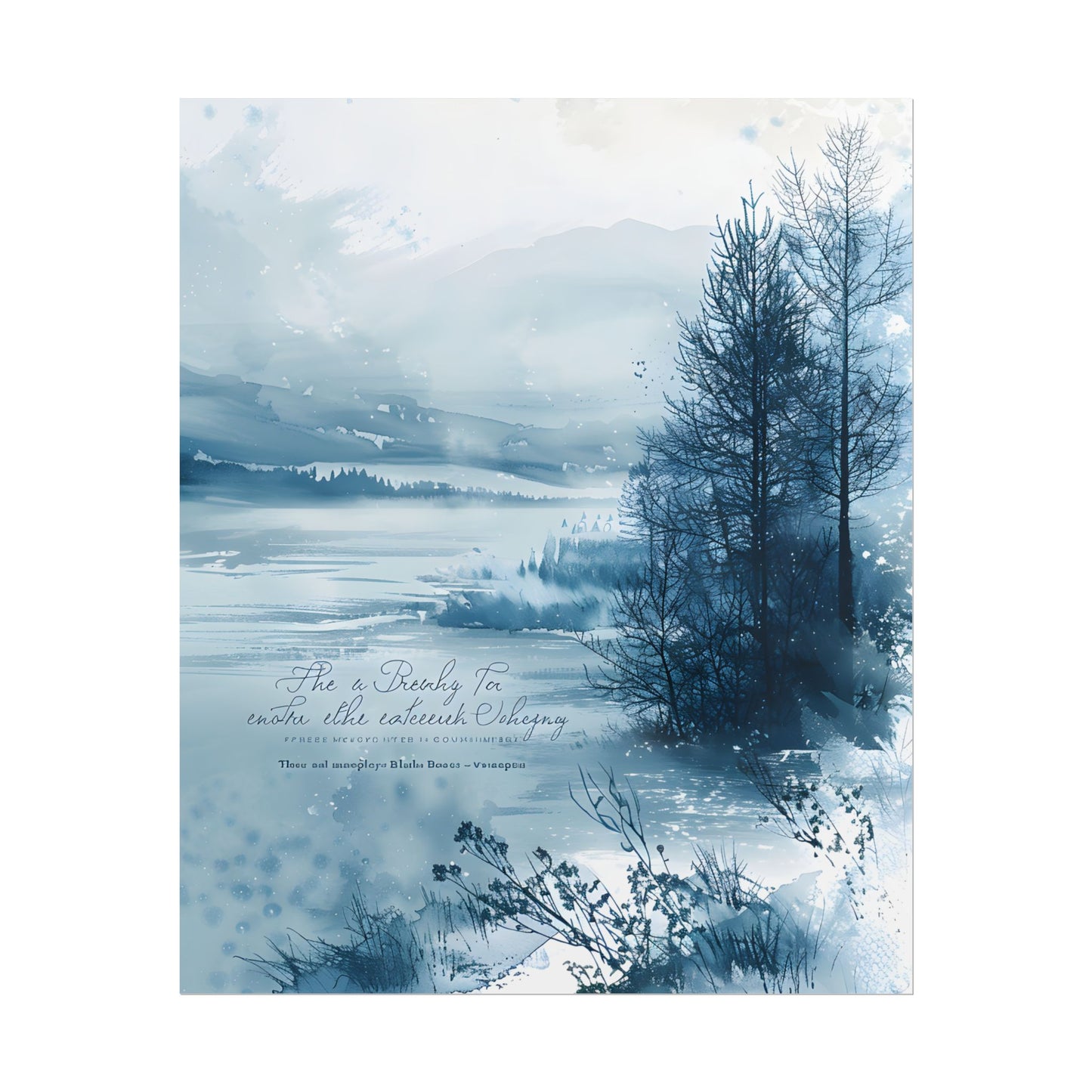 Peaceful Serenity: Winding River and Forest Reflections - Poster