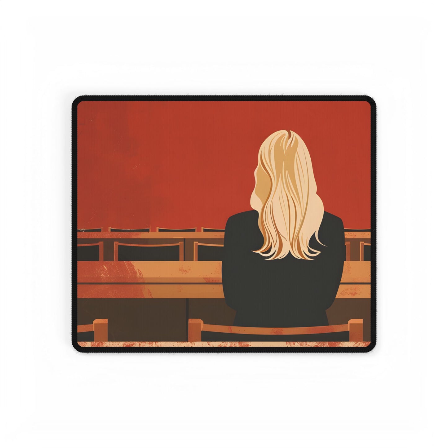 Minimalist Portrait: Blonde Woman in 20[4] Batch Poster Art - Desk Mat
