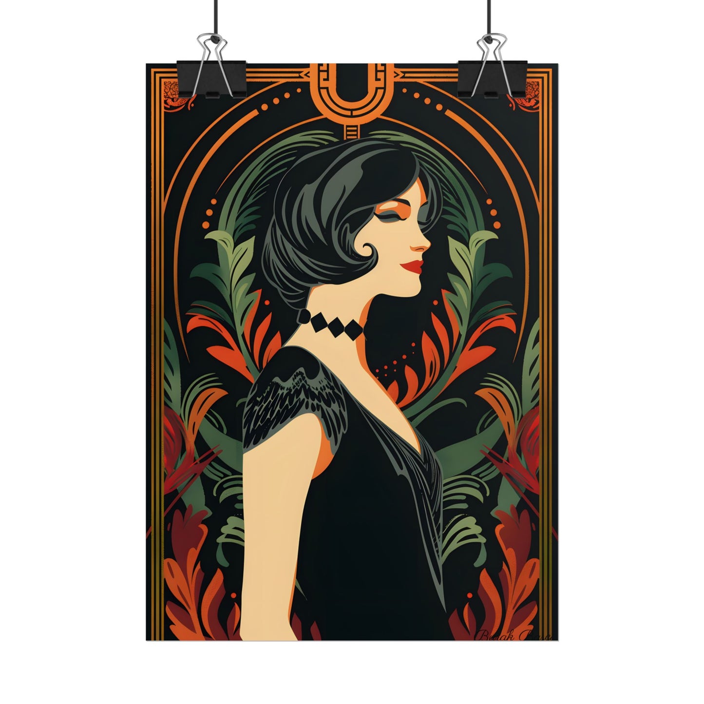 Elegant Vintage Poster: A Woman's Enchanting Presence - Poster