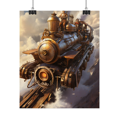 Steampunk Sky Liner Showdown: Thrilling Air Race - Poster