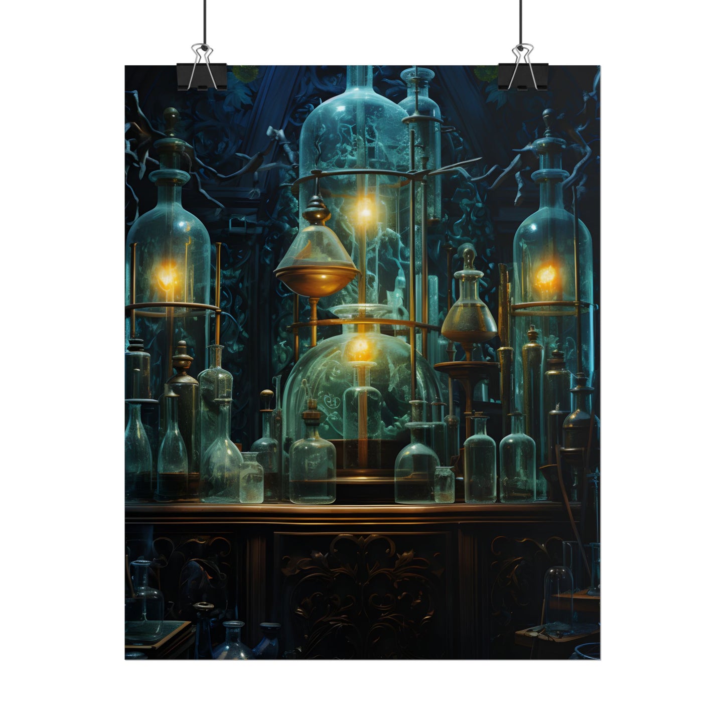 Laboratory Scene: Scientist in Chemical Research - Poster