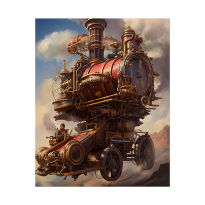 Steampunk Thrill: Airship Sky Race Adventure - Poster
