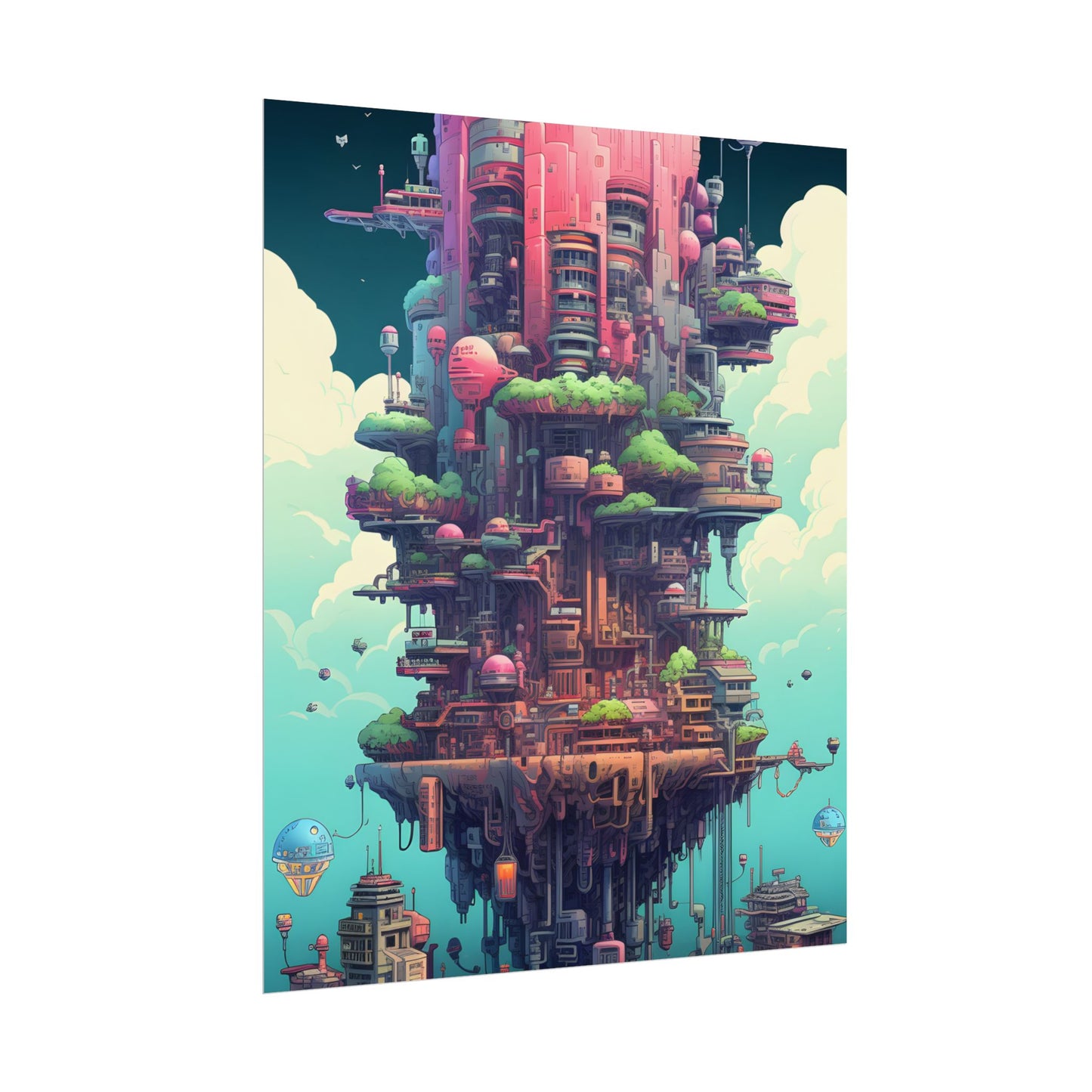 Gamified Pixelated Cyber-Pets: Colorful Digital Art - Poster