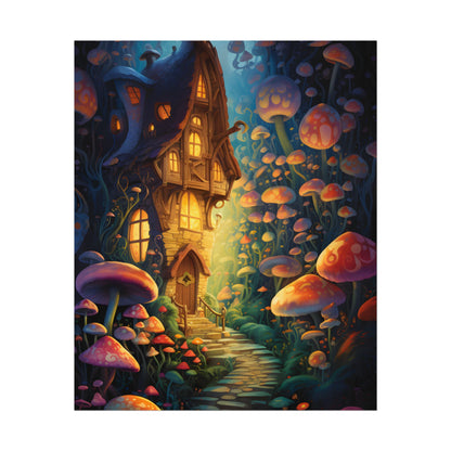 Enchanted Forest Whimsy: Vibrant Fairy Tale Artwork - Poster