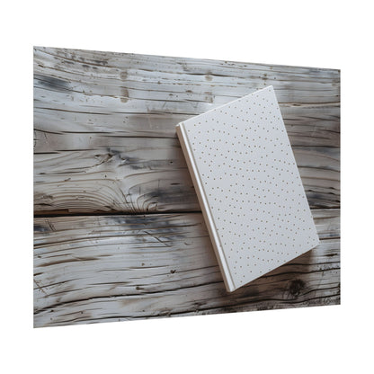 Minimalist Notebook with Embossed Dot Pattern: Unique Stationery Art - Poster