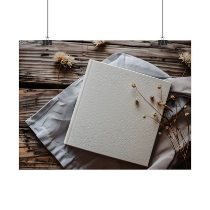Minimalist Notebook with Embossed Dot Pattern - Poster