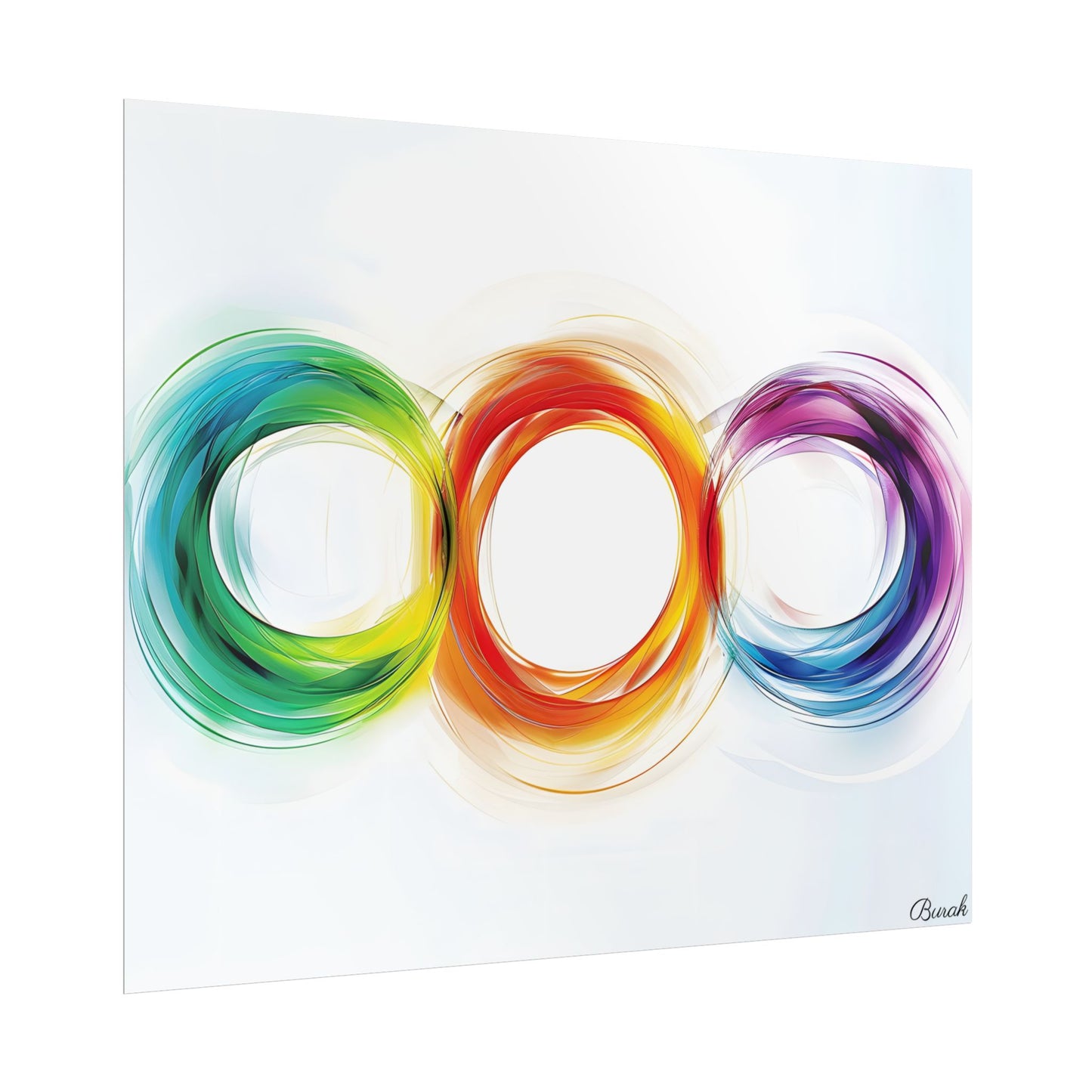 Colorful Swirls: Graphic Art Design - Poster
