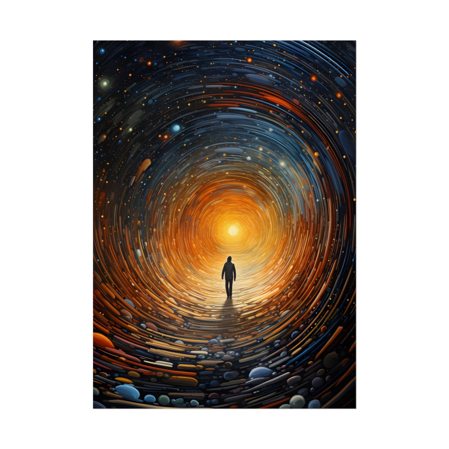 Space-Time Explorer: Intergalactic Adventure Digital Art - Poster