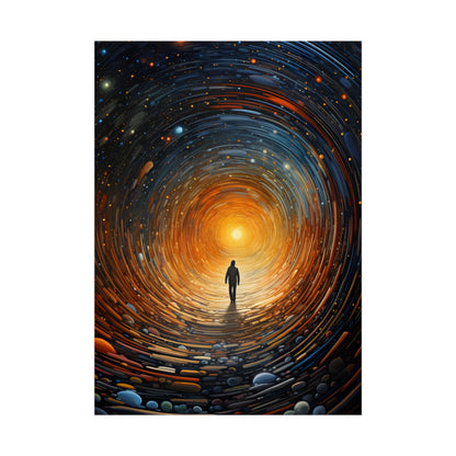 Space-Time Explorer: Intergalactic Adventure Digital Art - Poster