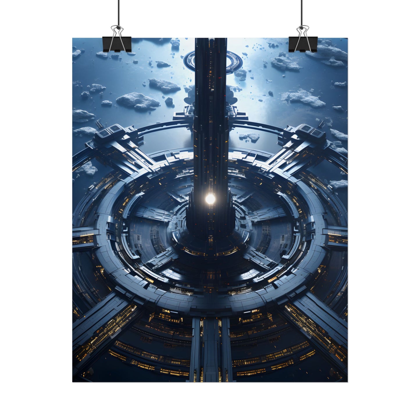 Cosmic Space Station: A Glimpse of Home in the Stars - Poster