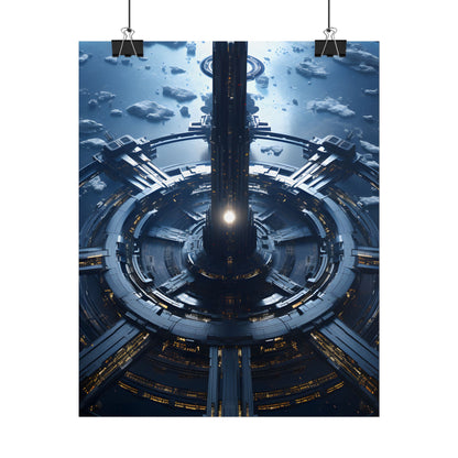 Cosmic Space Station: A Glimpse of Home in the Stars - Poster