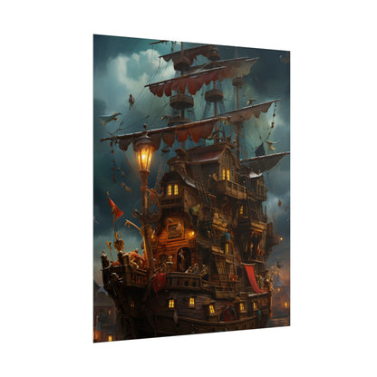 Swashbuckling Time-Traveling Pirates: Traditional Pirate Art - Poster