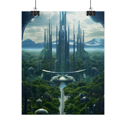 Dystopian Utopia: Perfect Yet Oppressive Society - Artwork - Poster