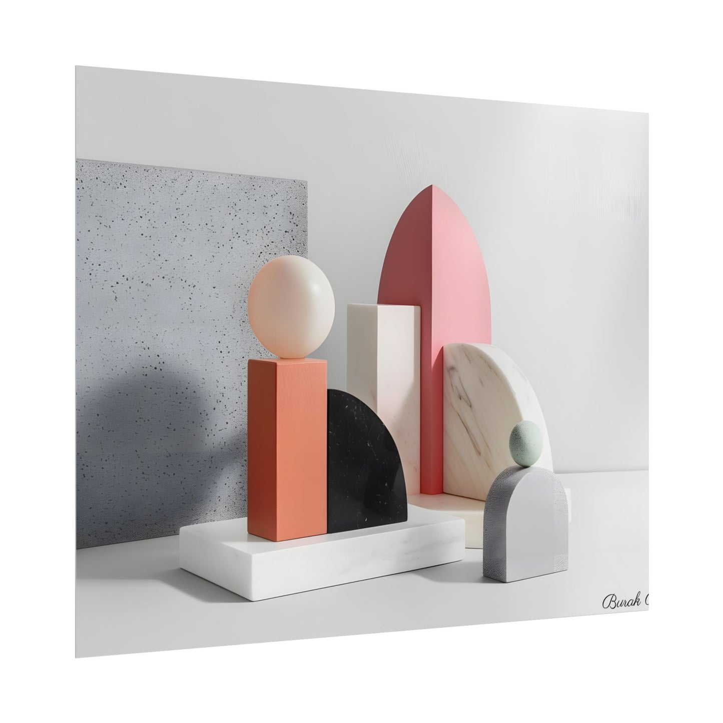Minimalist Black & White Geometry Product Design: Artwork - Poster
