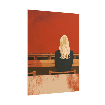 Minimalist Portrait: Blonde Woman in 20[4] Batch Poster Art - Poster
