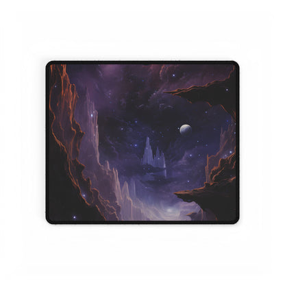 Black Hole Cosmic Odyssey: A Massive Planet's Journey Through Space - Desk Mat