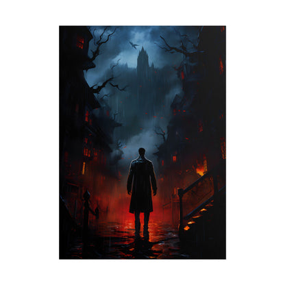 Urban Fantasy Noir: Nighttime Detective Artwork - Poster