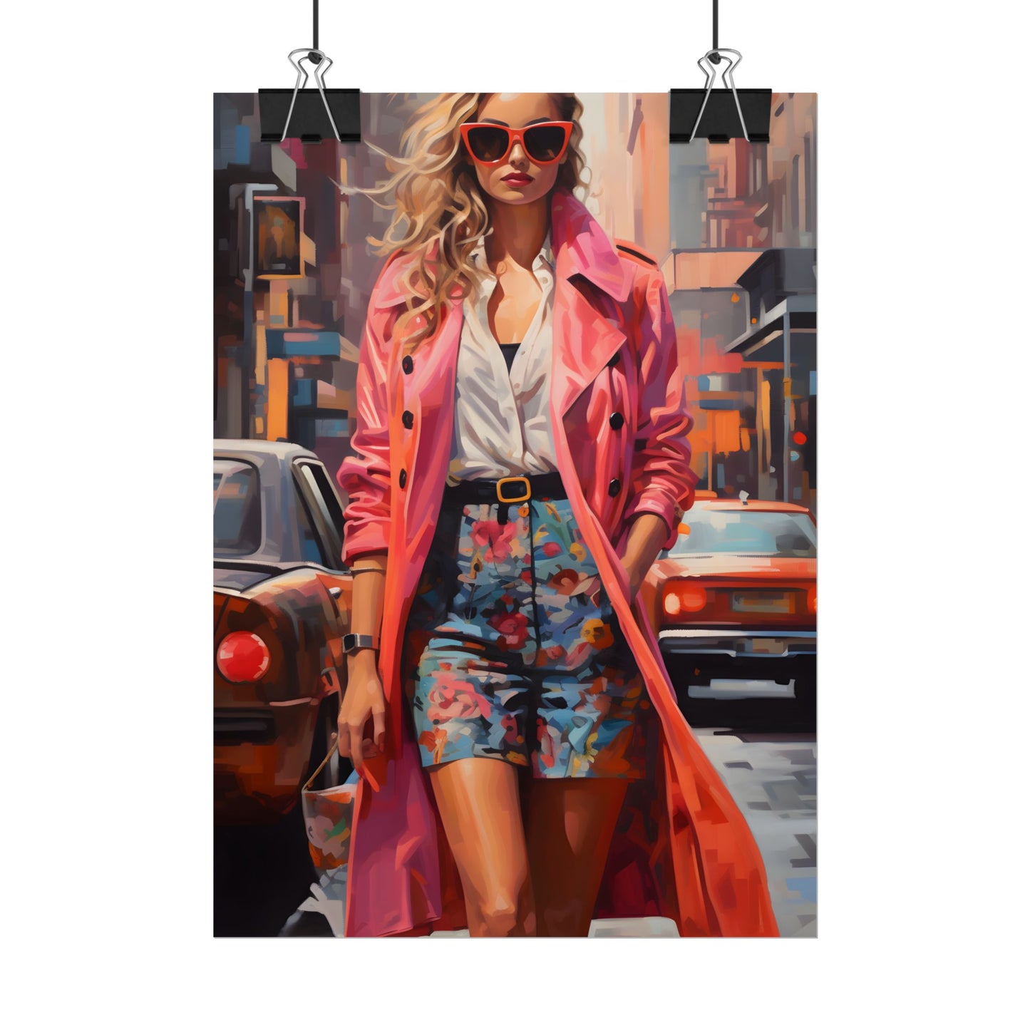 Urban Fashionista: City Street Photography Artwork - Poster