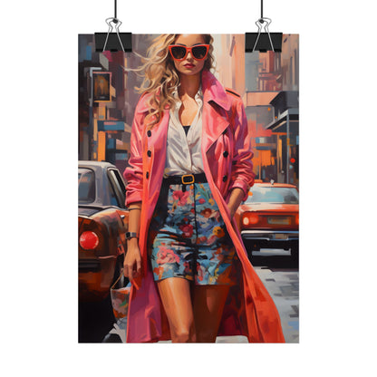Urban Fashionista: City Street Photography Artwork - Poster