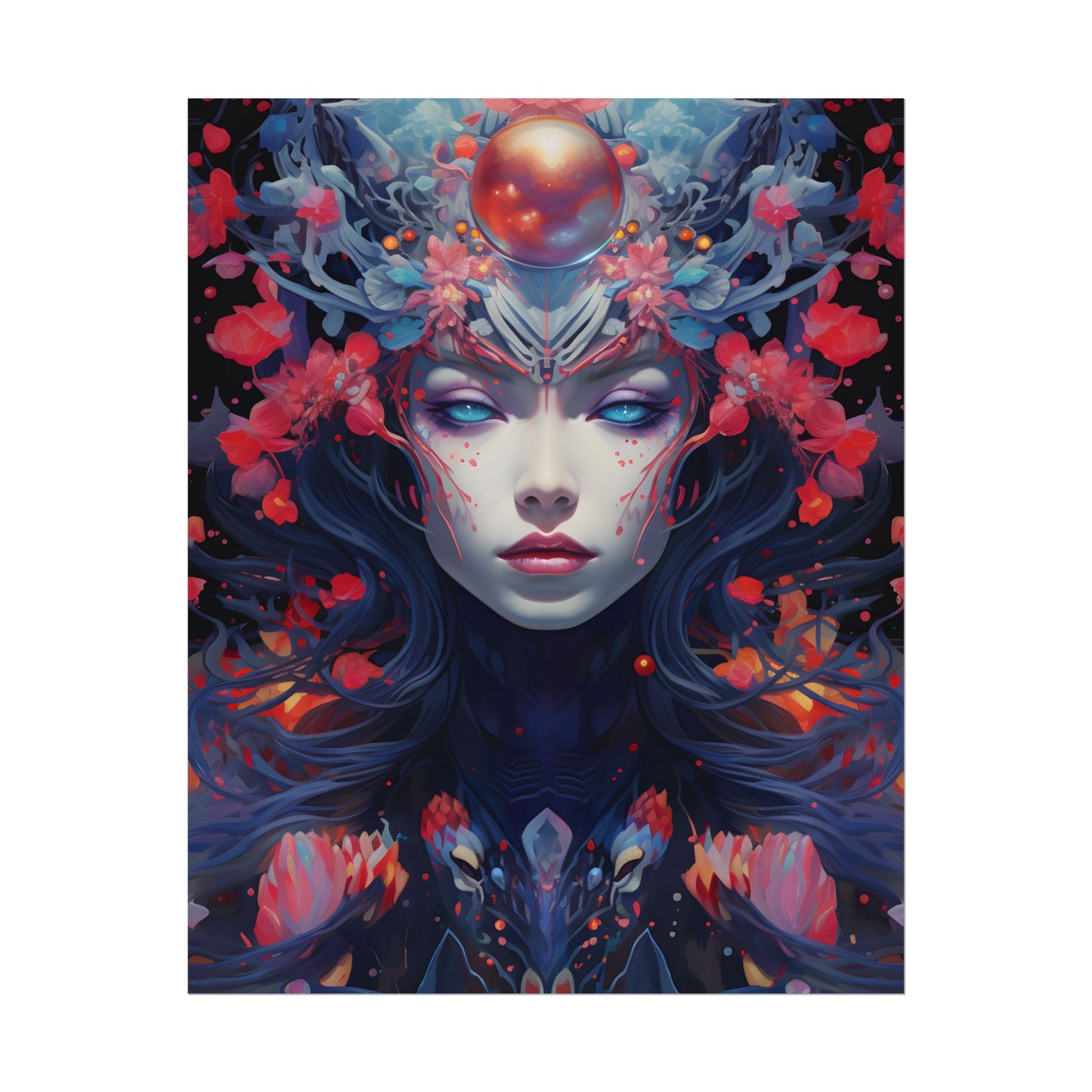 Otherworldly Celestial Dreams: Starry Night Artwork - Poster
