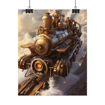 Steampunk Sky Liner Showdown: Thrilling Air Race - Poster