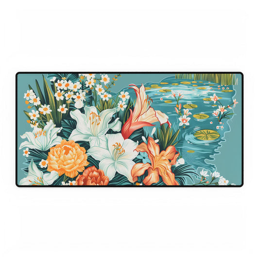 Vibrant Florida State Map: Colorful Artwork - Desk Mat