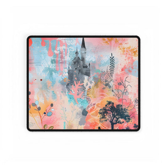Colorful Pop Art Collage: Celebrating Everyday Life - Desk Mat