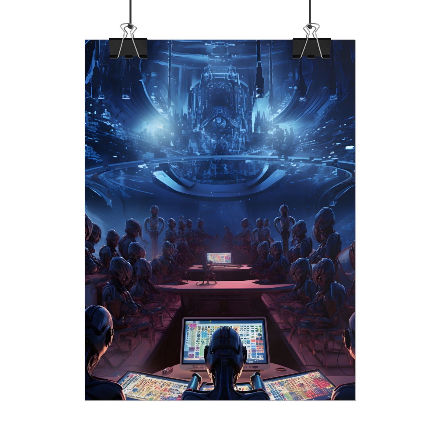 Futuristic Robot Orchestra: Musical Performance Art - Poster