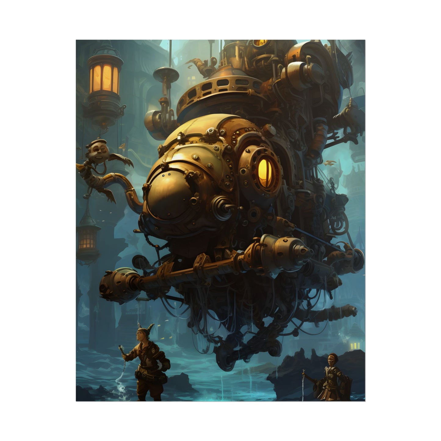 Epic Steampunk Oceanic Adventure: Crew Sets Sail - Poster