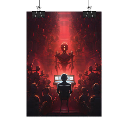 Robot Symphony: Futuristic Music Art - Poster