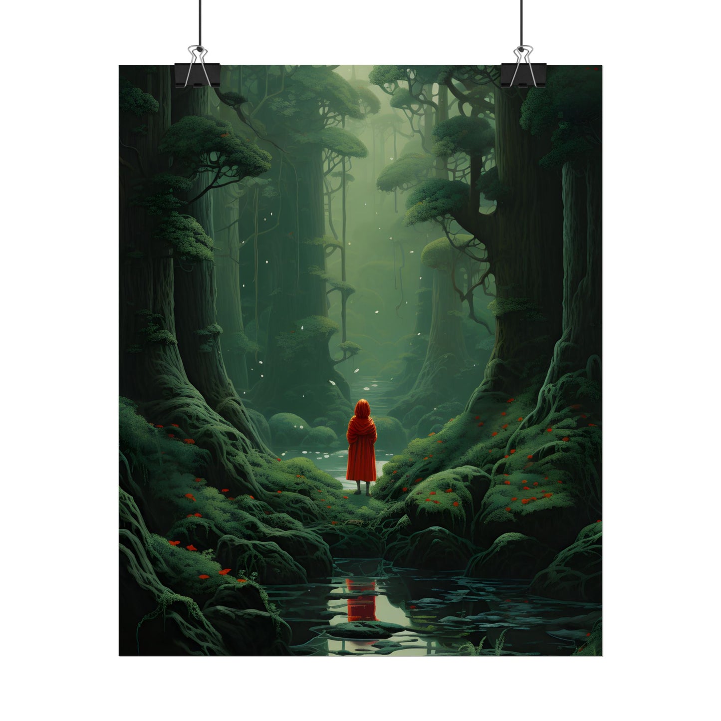 Casual Outdoors: Person in Nature Artwork - Poster