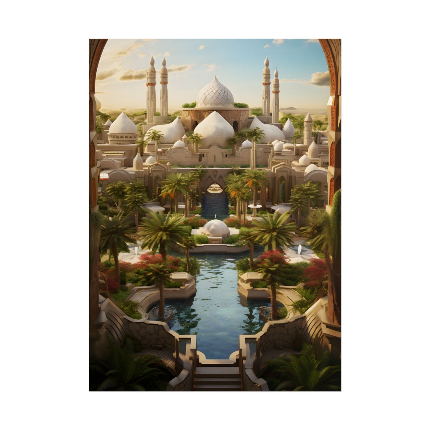 Desert Oasis Dreams: Arabian Nights-Inspired Artwork - Poster