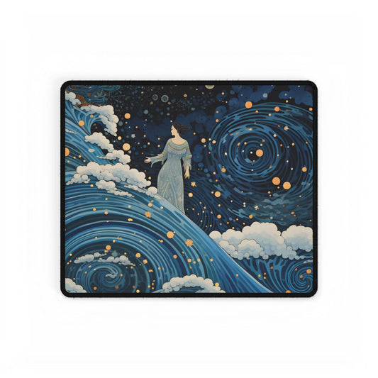 Colorful Medieval Stained Glass Window: Beautiful Artwork - Desk Mat