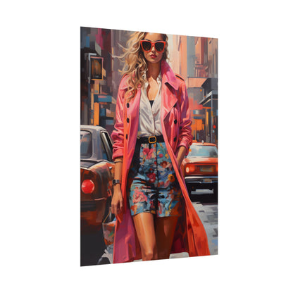 Urban Fashionista: City Street Photography Artwork - Poster