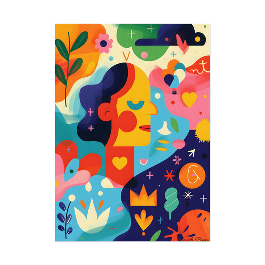 Vibrant Growth Mindset Quote: Colorful Inspiration Art - Poster