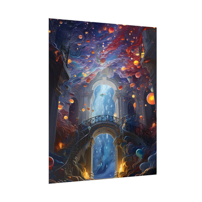 Celestial Art Gallery: Atmospheric Interior Space - Poster