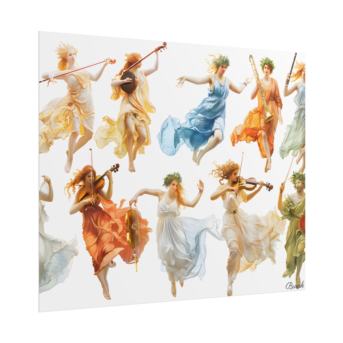 Ethereal Goddesses of Greece: Athena to Nemesis Artwork - Poster