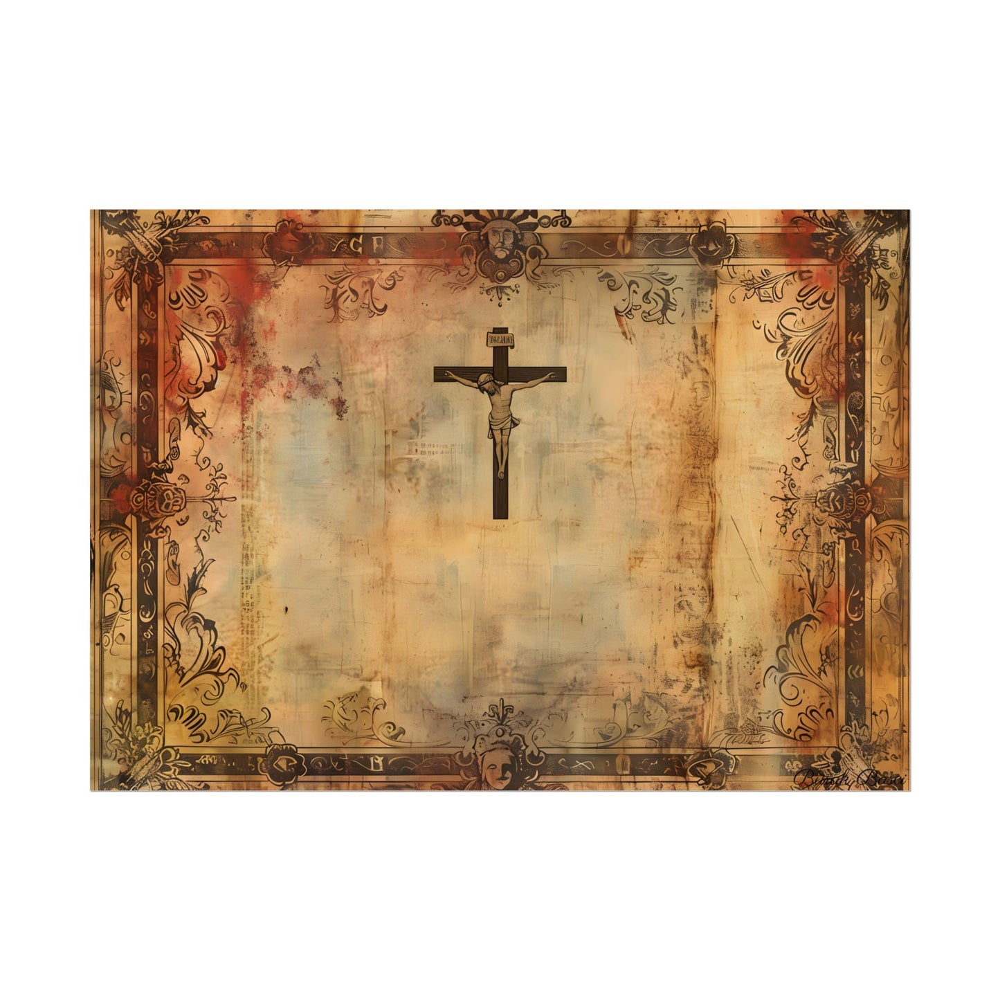 Vintage Biblical Art Print: A Historical Scene - Poster