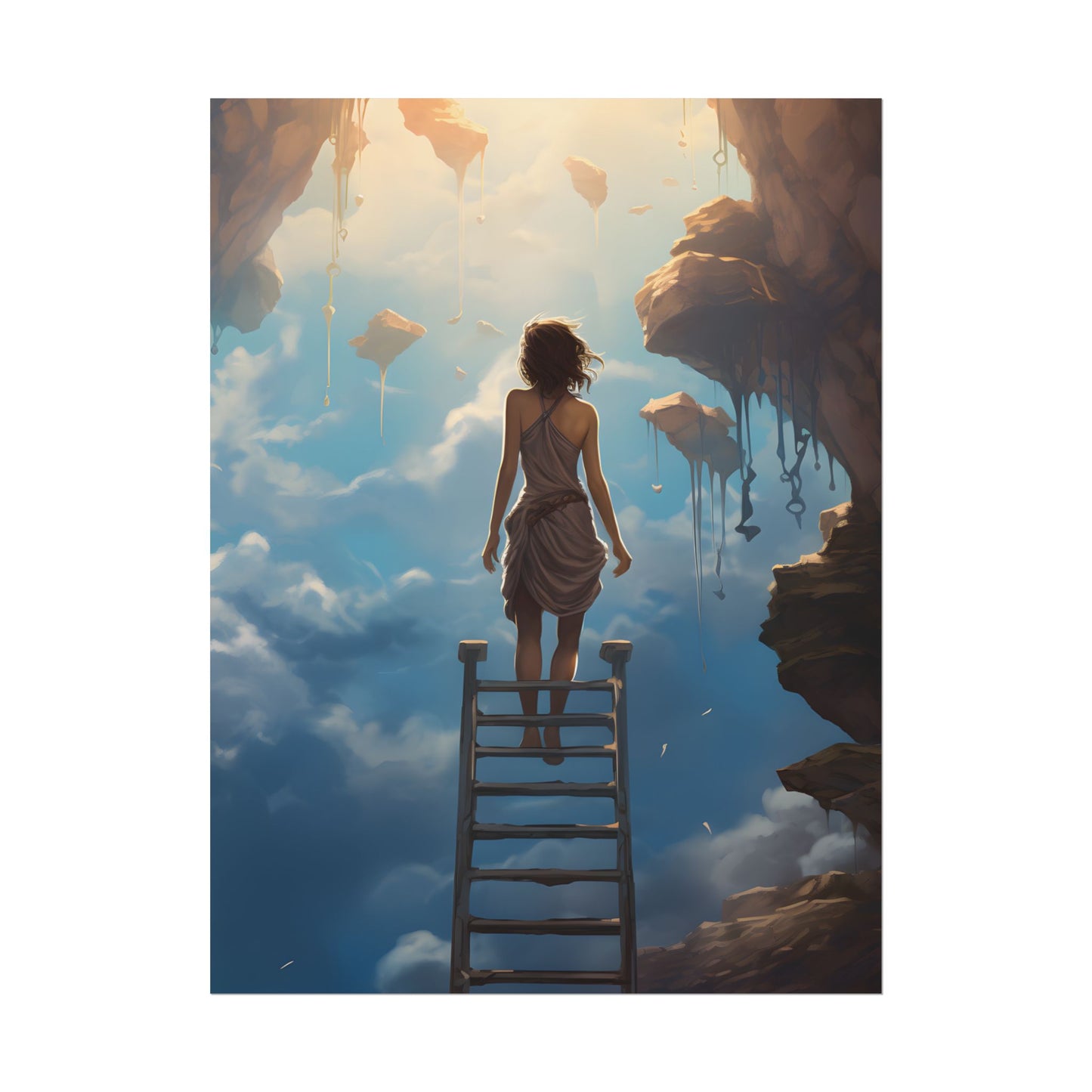 Casual Moment: Person Outdoor Portrait - Poster