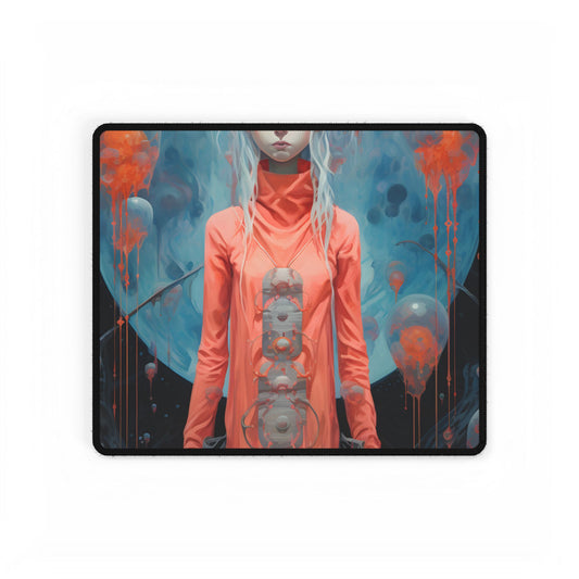 Celestial Dreams: Vibrant Stars and Planets Art - Desk Mat