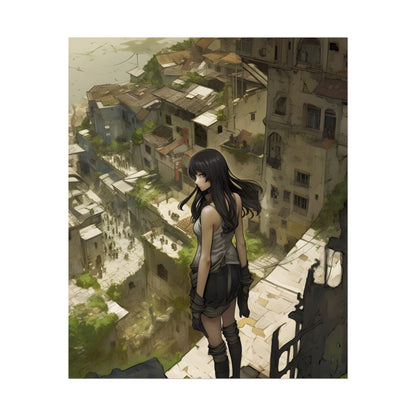 Dramatic Bird's Eye View: Mysterious Anime Encounter - Poster