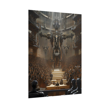 Robot Symphony: Elevated View of Robot Orchestra - Poster