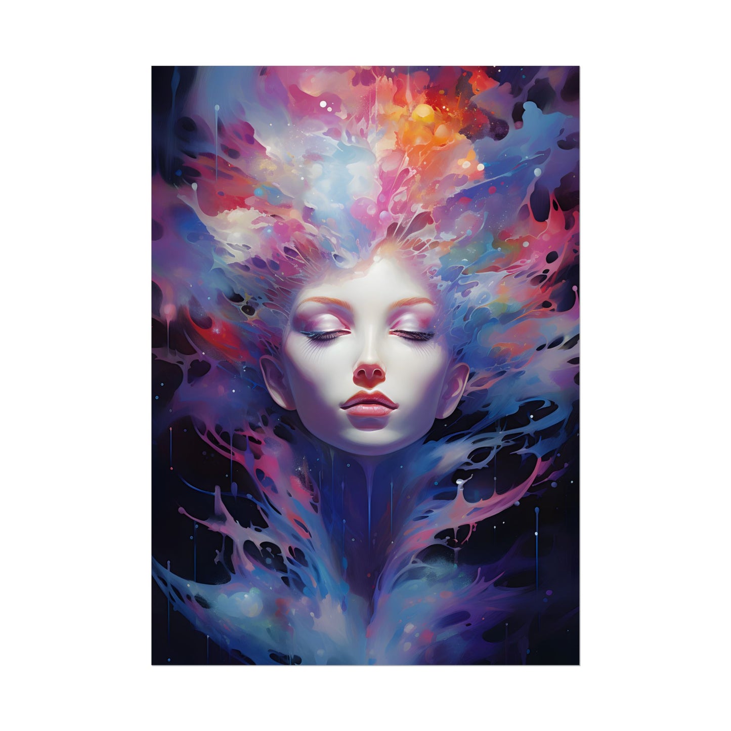 Otherworldly Celestial Dreams: Impressionistic Art Gallery - Poster
