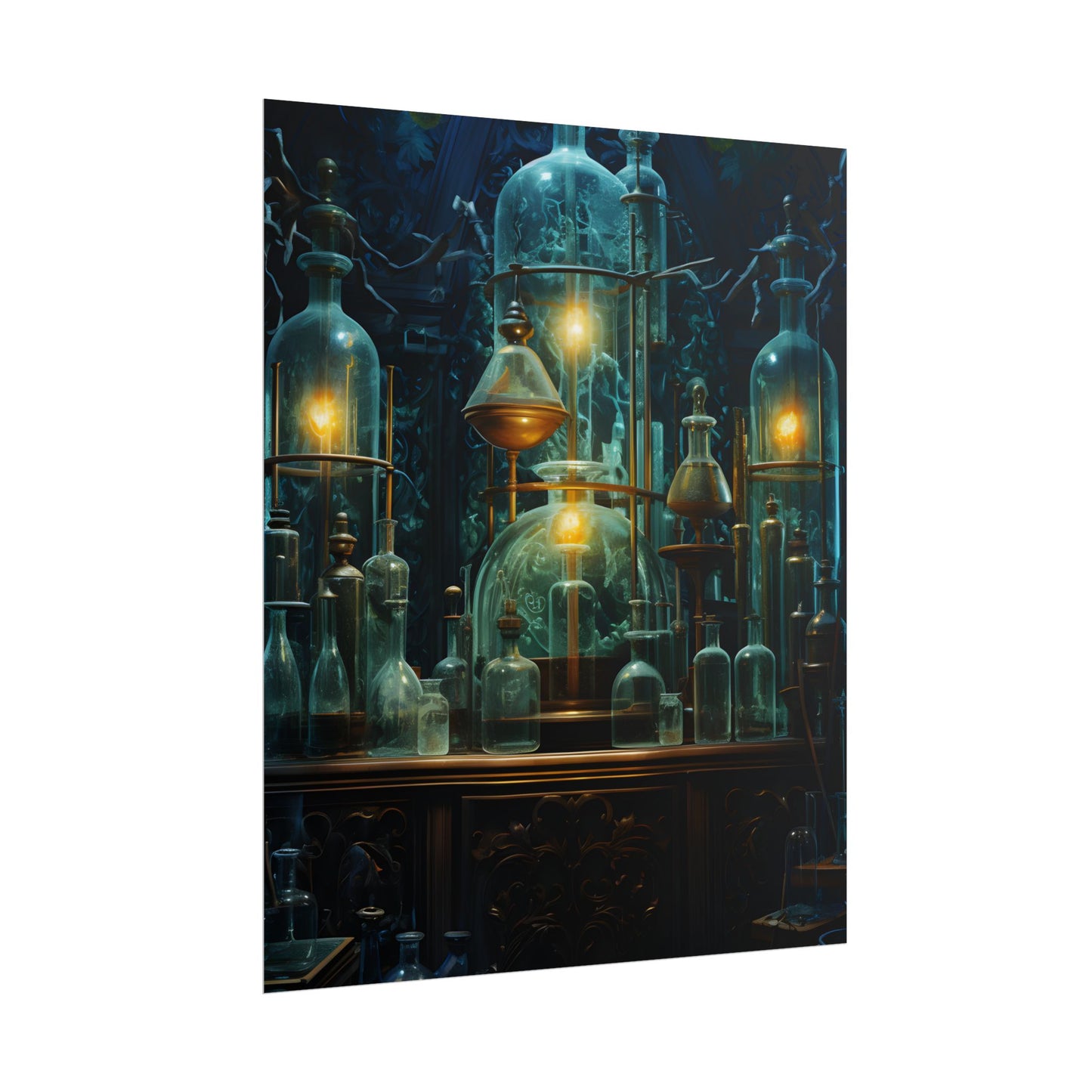 Laboratory Scene: Scientist in Chemical Research - Poster