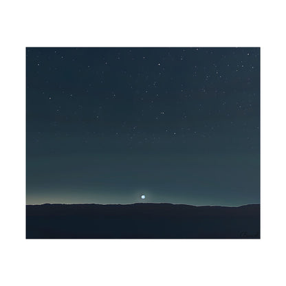 Minimalist Night Sky: Celestial Artwork with Stars and Palette - Poster